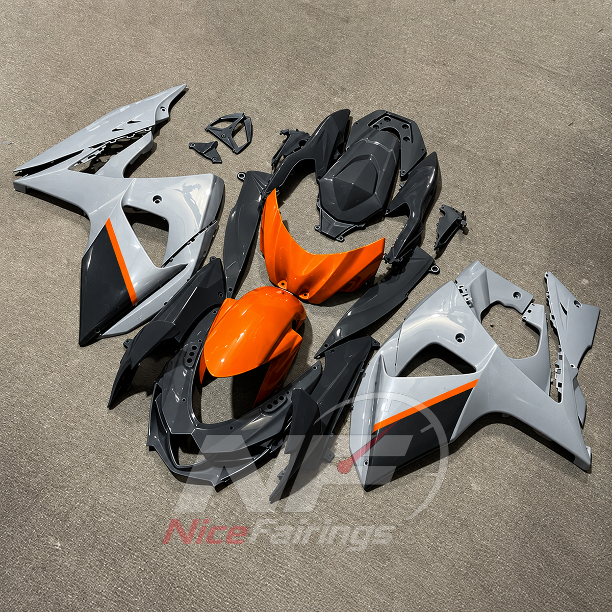 Painted ABS Cowling Set Fits Suzuki GSX-R1000 K9 2009-2016 | NiceFairings - side angle image