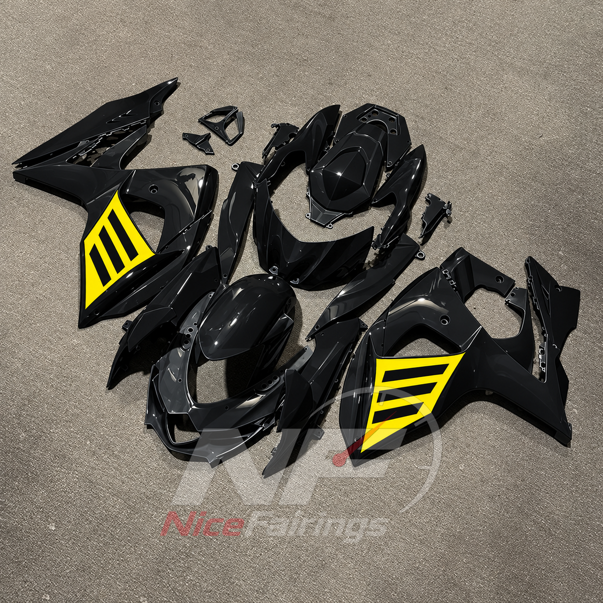 ABS Plastic Bodywork Kit Fits 2009-2016 Suzuki GSX-R1000 K9 | NiceFairings - front angle image