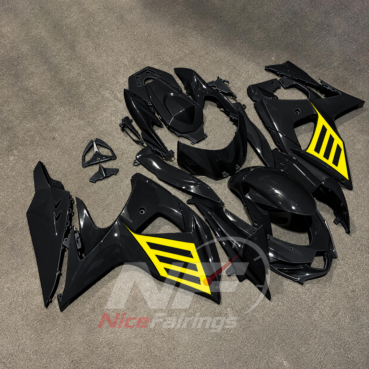 ABS Plastic Bodywork Kit Fits 2009-2016 Suzuki GSX-R1000 K9 | NiceFairings - side angle image