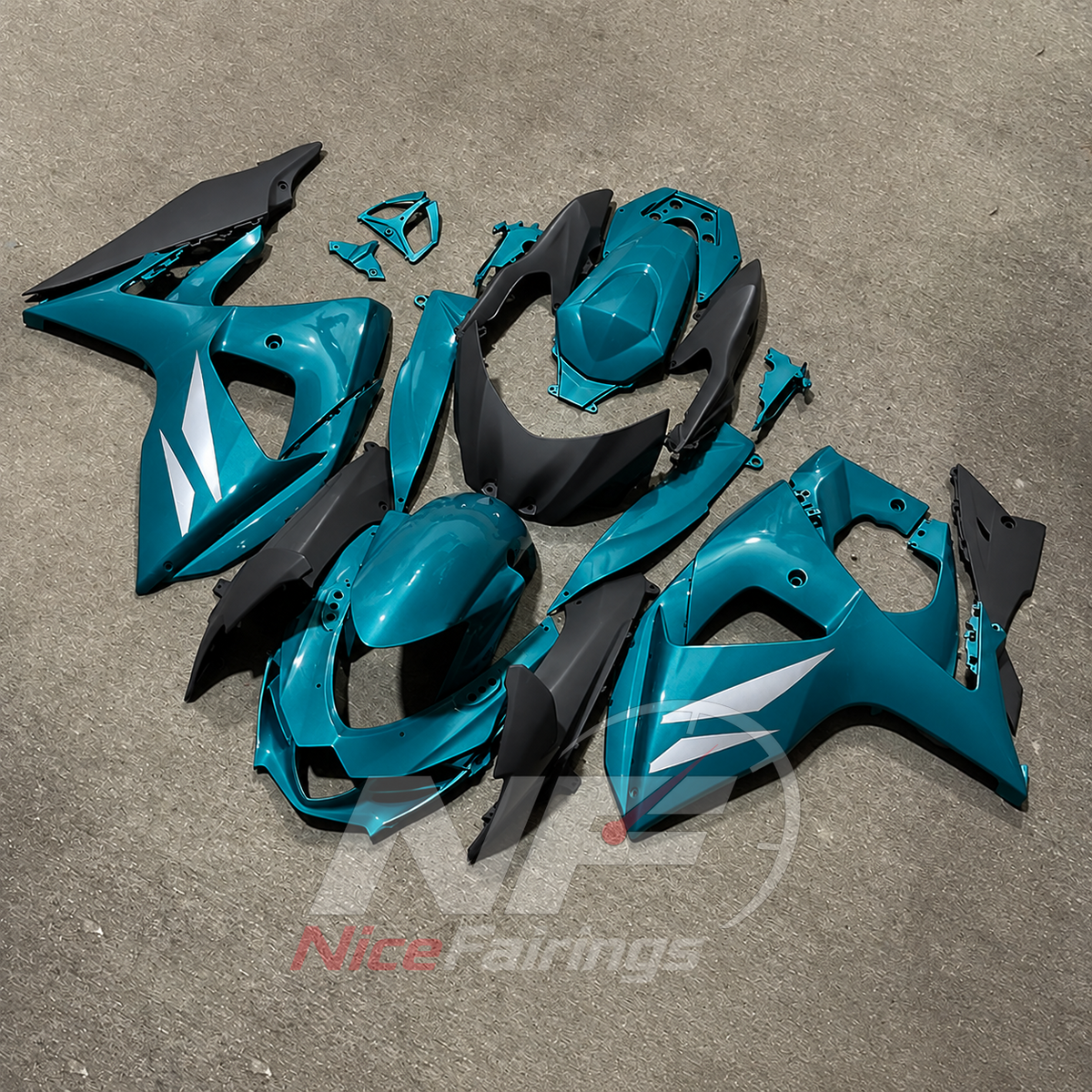 Aftermarket ABS Fairing Panel Kit Fits Suzuki GSX-R1000 K9 2009-2016 | NiceFairings - side angle image