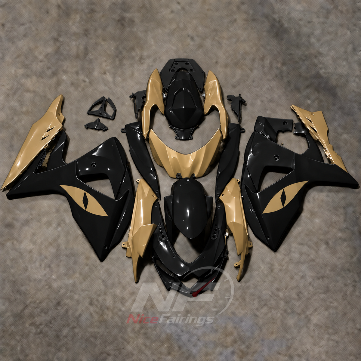 Custom-Painted Cowling Panel Set Fits 2009-2016 Suzuki GSX-R1000 K9 | NiceFairings - main product image