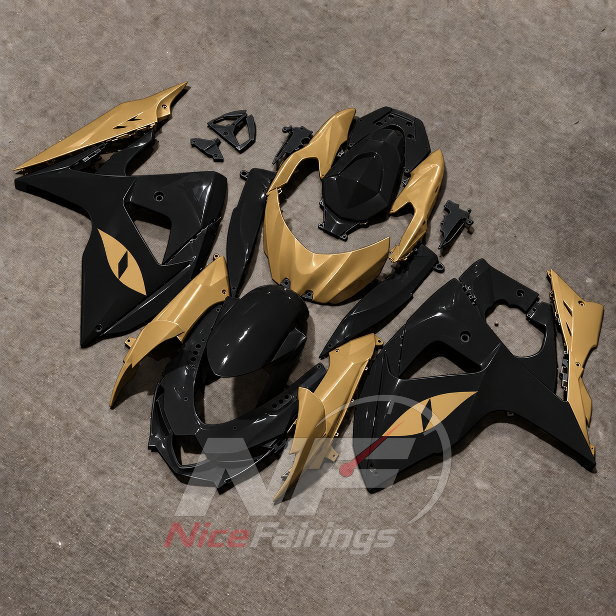 Custom-Painted Cowling Panel Set Fits 2009-2016 Suzuki GSX-R1000 K9 | NiceFairings - side angle image