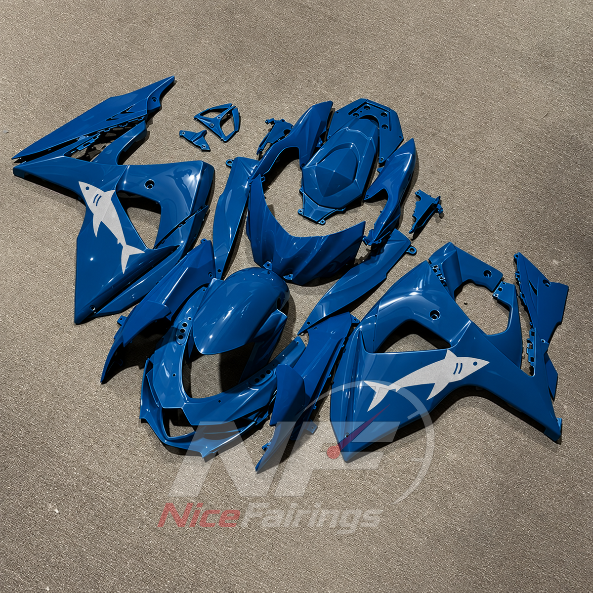Painted ABS Body Panel Kit Fits 2009-2016 Suzuki GSX-R1000 K9 | NiceFairings - front angle image
