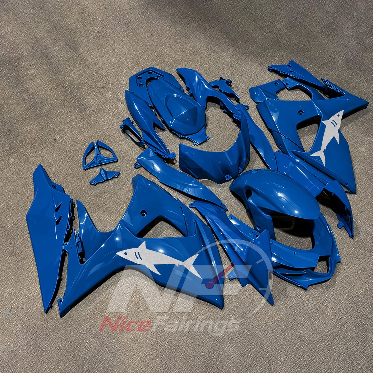 Painted ABS Body Panel Kit Fits 2009-2016 Suzuki GSX-R1000 K9 | NiceFairings - side angle image