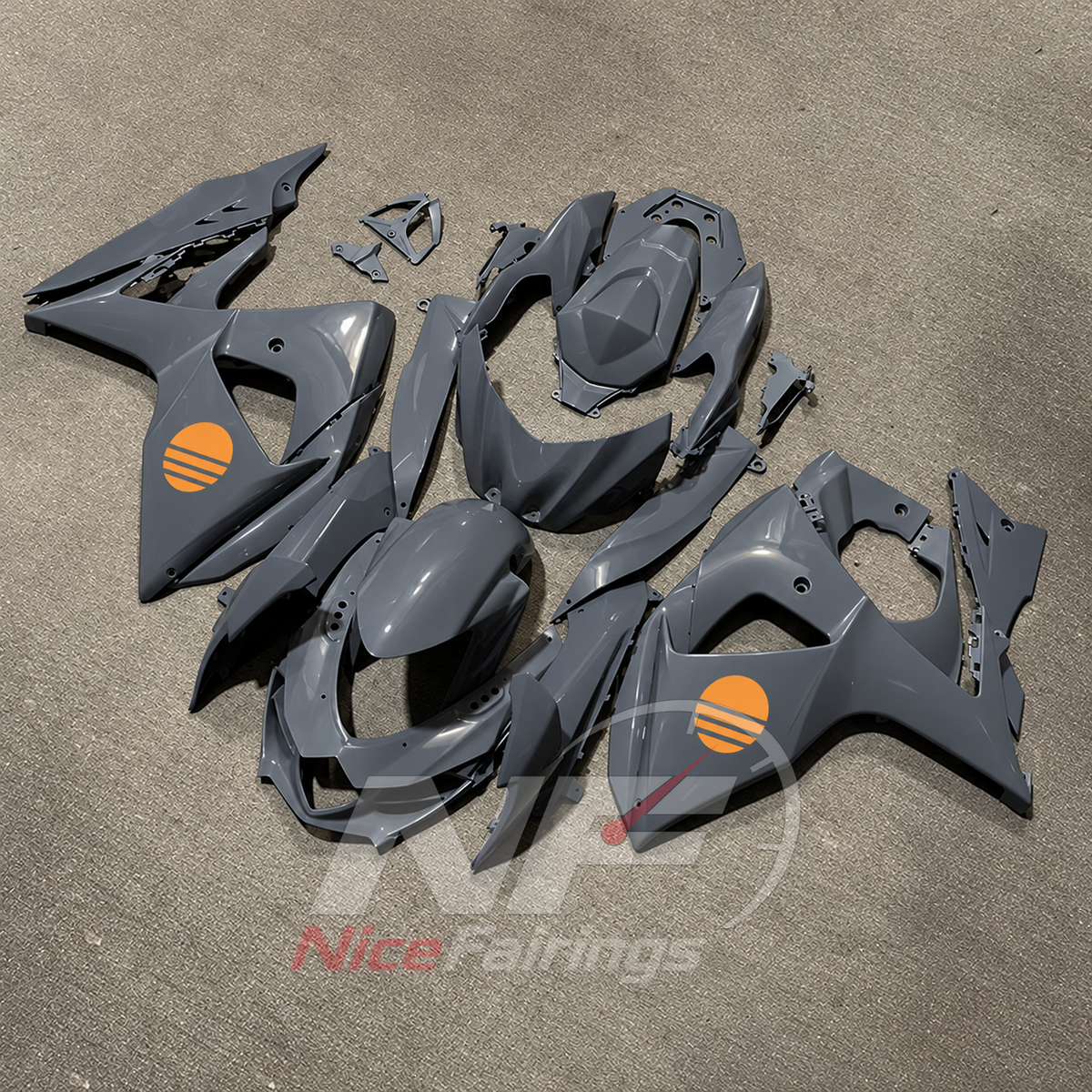 Aftermarket ABS Plastic Body Panel Set Fits 2009-2016 Suzuki GSX-R1000 K9 | NiceFairings - side angle image