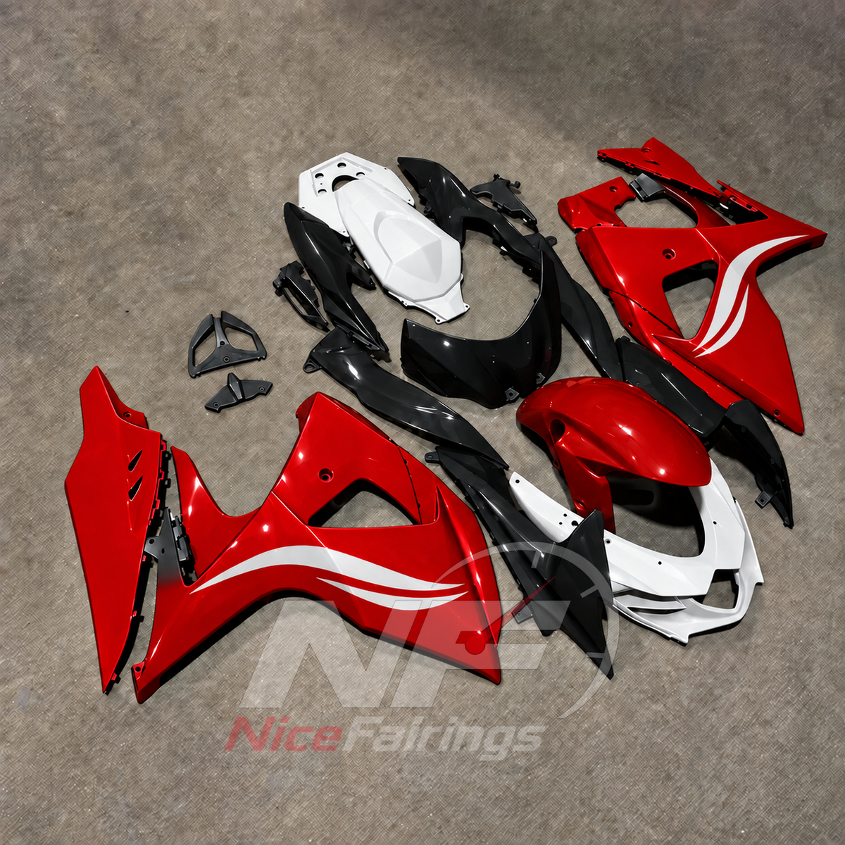 Custom-Painted ABS Cowling Set Compatible with Suzuki GSX-R1000 K9 2009-2016 | NiceFairings - side angle image