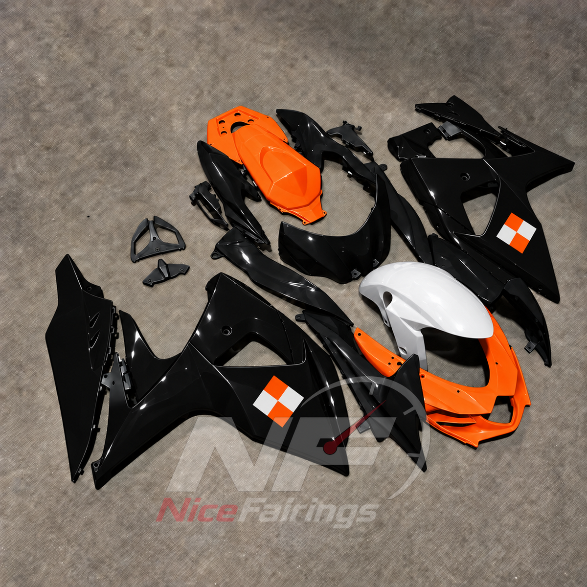ABS Plastic Cowling Kit Fits Suzuki GSX-R1000 K9 2009-2016 | NiceFairings - front angle image