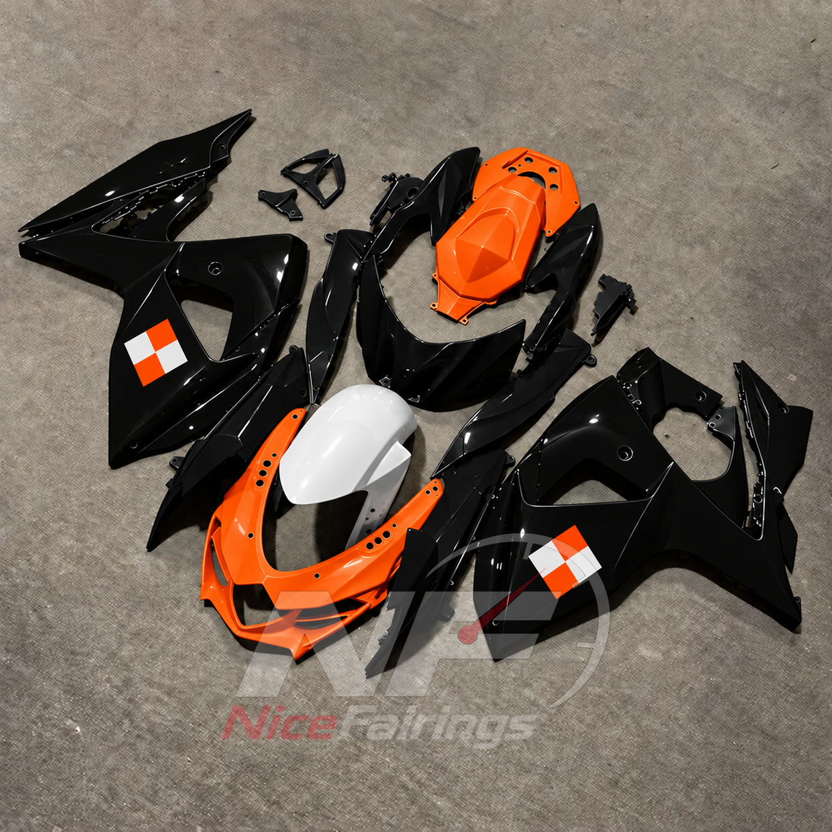ABS Plastic Cowling Kit Fits Suzuki GSX-R1000 K9 2009-2016 | NiceFairings - side angle image