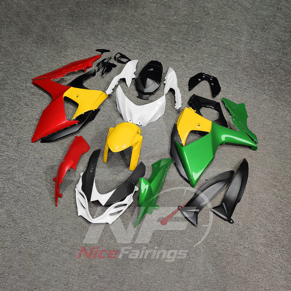 Replacement ABS Plastic Fairing Set Compatible with Suzuki GSX-R1000 K9 2009-2016 | NiceFairings - side angle image