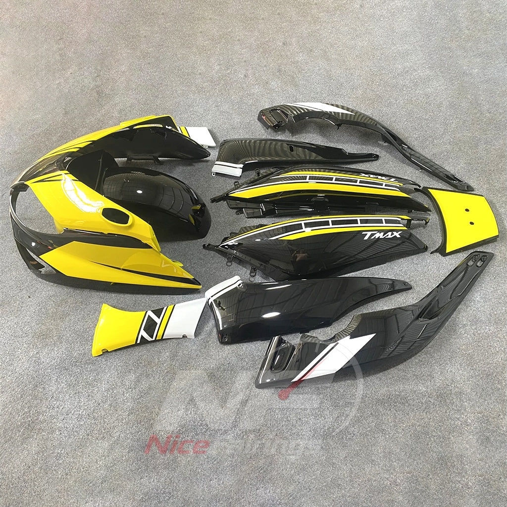 Fairing Kit Fits 2001-2007 YAMAHA TMAX500 - Scooter ABS Bodywork - Yellow Black | NiceFairings - front angle image