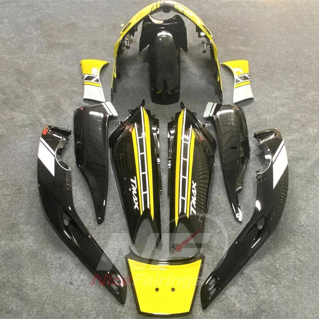 Fairing Kit Fits 2001-2007 YAMAHA TMAX500 - Scooter ABS Bodywork - Yellow Black | NiceFairings - side angle image