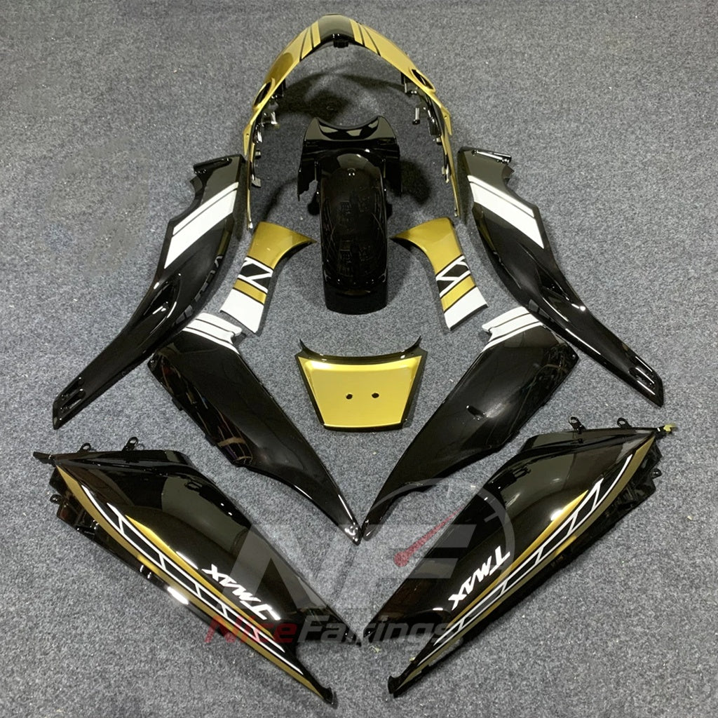 Motorcycle Fairing Kit Fits 2001-2007 YAMAHA TMAX500 (T-MAX500) - Replacement ABS Plastic - Gold Yellow Black | NiceFairings - side angle image