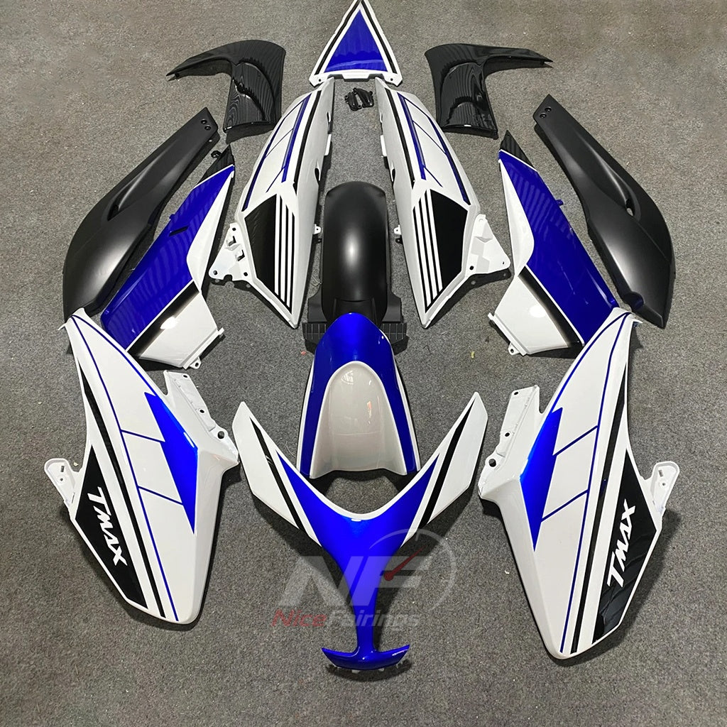 Motorcycle Fairing Kit Fits 2008-2011 YAMAHA TMAX500 (TMAX-500) - Aftermarket ABS Panels - Graphite Gray Black | NiceFairings - paint design NO.6 option image