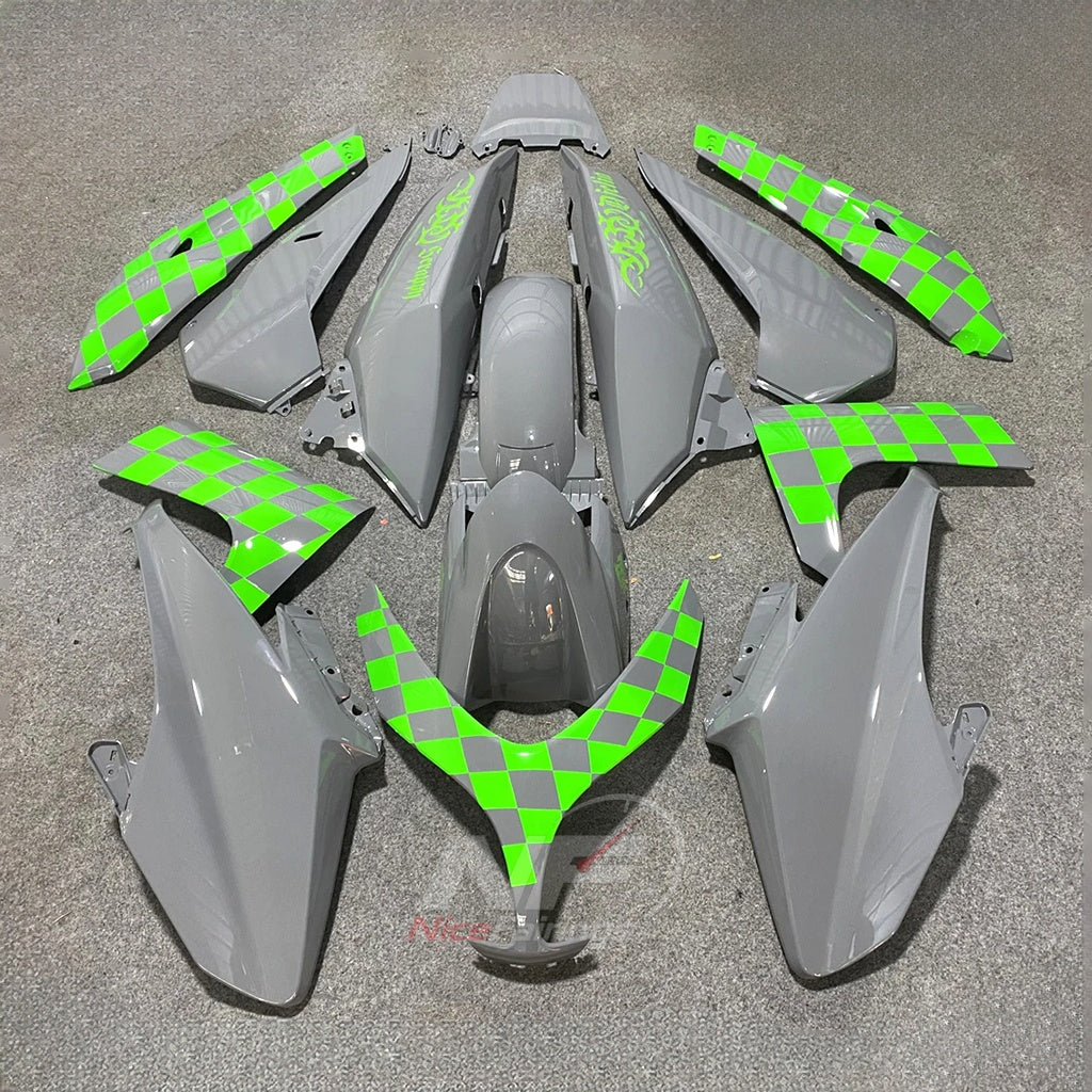 Motorcycle Fairing Kit Fits 2008-2011 YAMAHA TMAX500 (TMAX-500) - Aftermarket ABS Panels - Graphite Gray Black | NiceFairings - paint design NO.8 option image