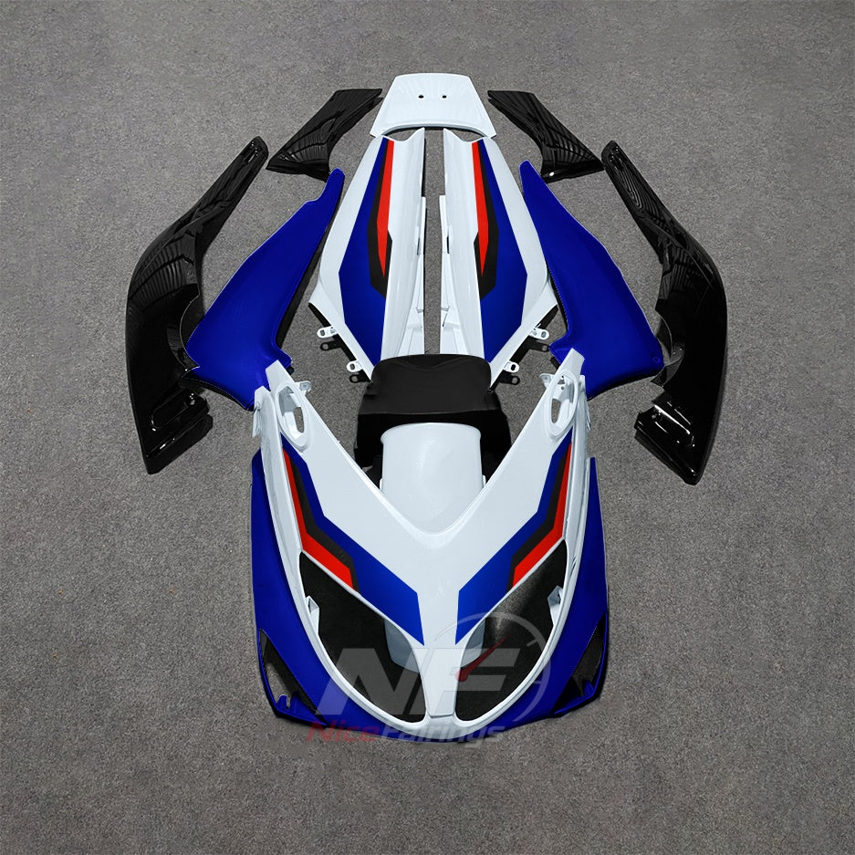 Custom Fairings Fit 2001-2007 YAMAHA TMAX500 - ABS Plastic Bodywork - White Black Racing | NiceFairings - paint design NO.7 option image