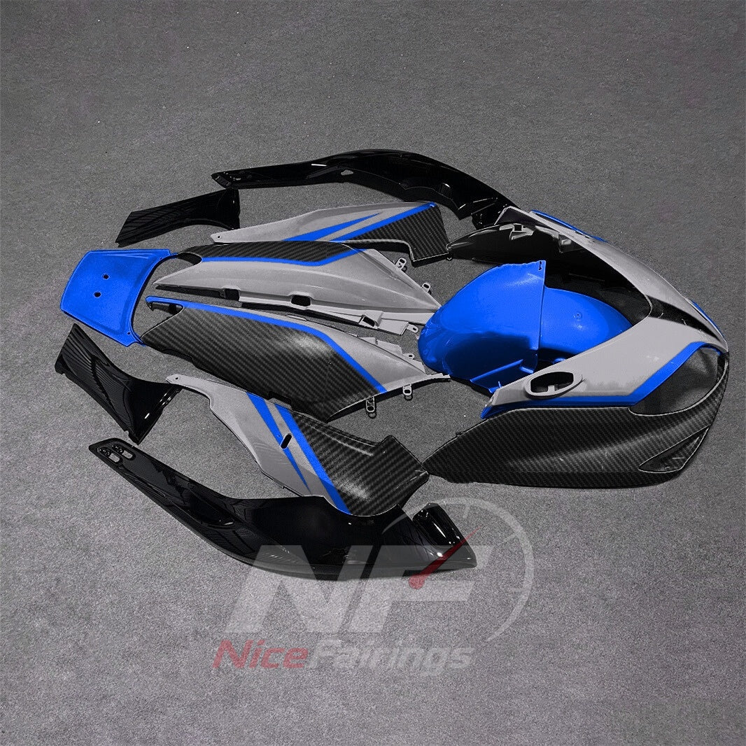 Aftermarket Fairing Kit Fits 2001-2007 YAMAHA TMAX500 - ABS Fairing Panels - Blue Silver Black | NiceFairings - side angle image