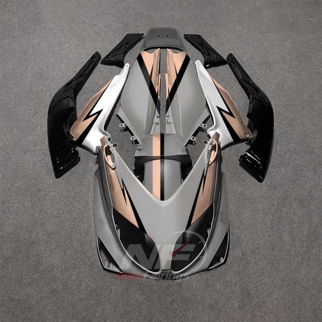 Custom Fairings Fit 2001-2007 YAMAHA TMAX500 - Scooter ABS Bodywork - White Black Checkered | NiceFairings - paint design NO.9 option image