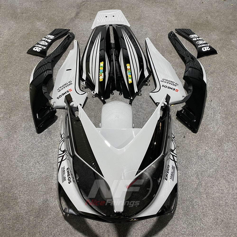 Aftermarket Fairing Kit Fits 2001-2007 YAMAHA TMAX500 - ABS Fairing Panels - White Black Yellow Accent | NiceFairings - paint design NO.3 option image