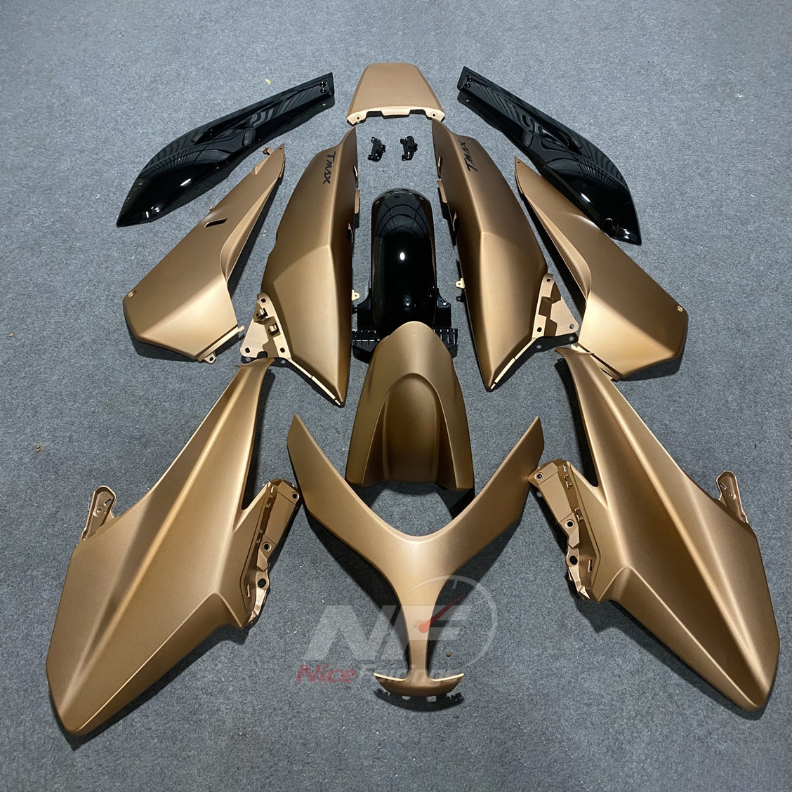 Scooter Fairing Kit Fits 2008-2011 YAMAHA TMAX500 (TMAX-500) - Replacement ABS Plastic - Gold Black | NiceFairings - main product image