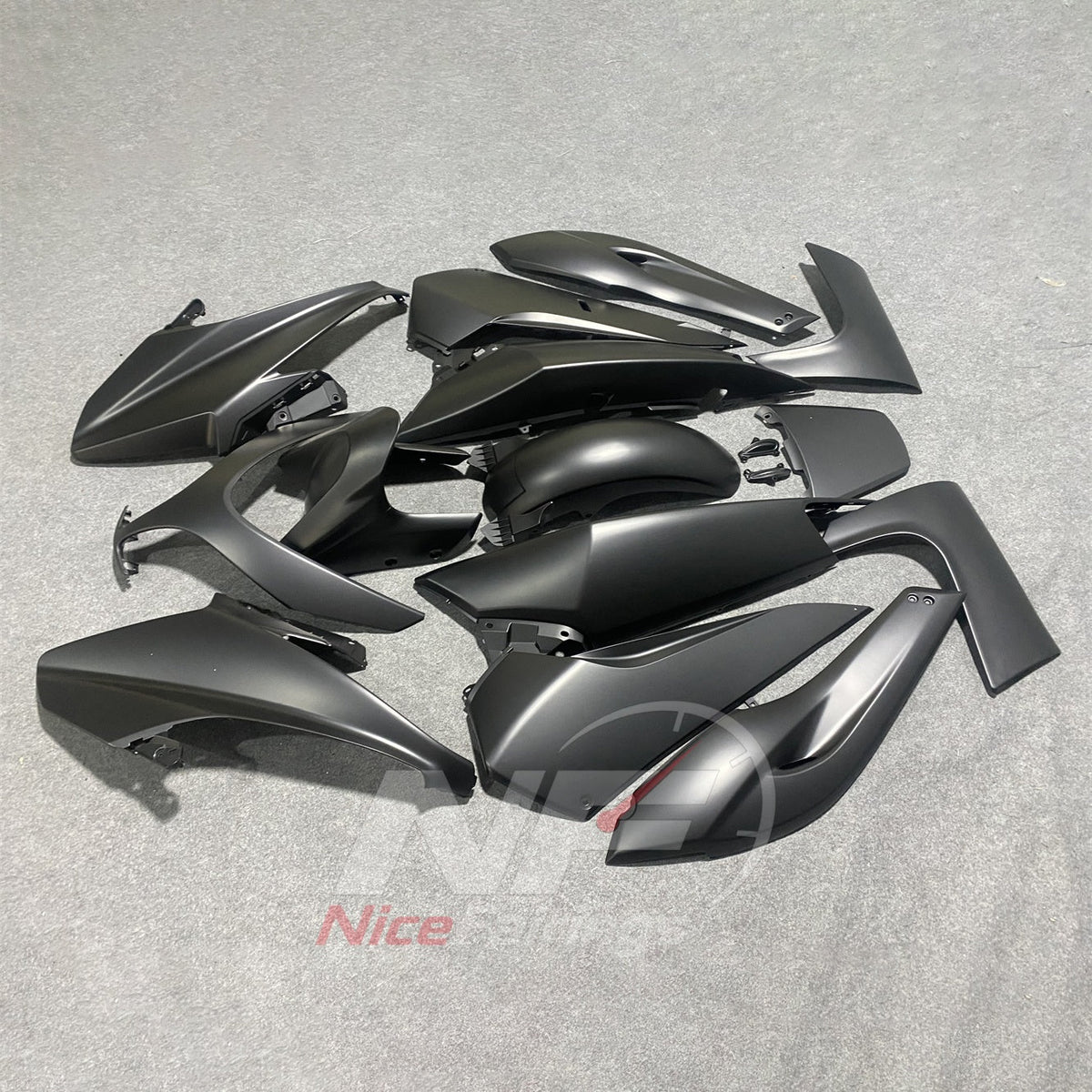 Aftermarket Fairing Kit Fits 2008-2011 YAMAHA TMAX500 - ABS Plastic Bodywork - Dark Gray Black | NiceFairings - front angle image