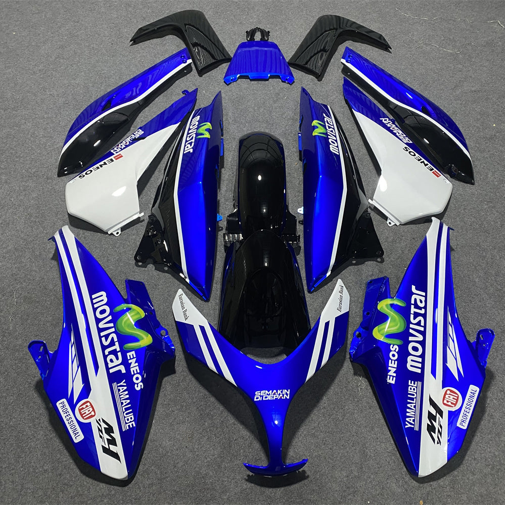 Custom Fairings Fit 2008-2011 YAMAHA TMAX500 - Scooter ABS Bodywork - Blue White Racing | NiceFairings - main product image