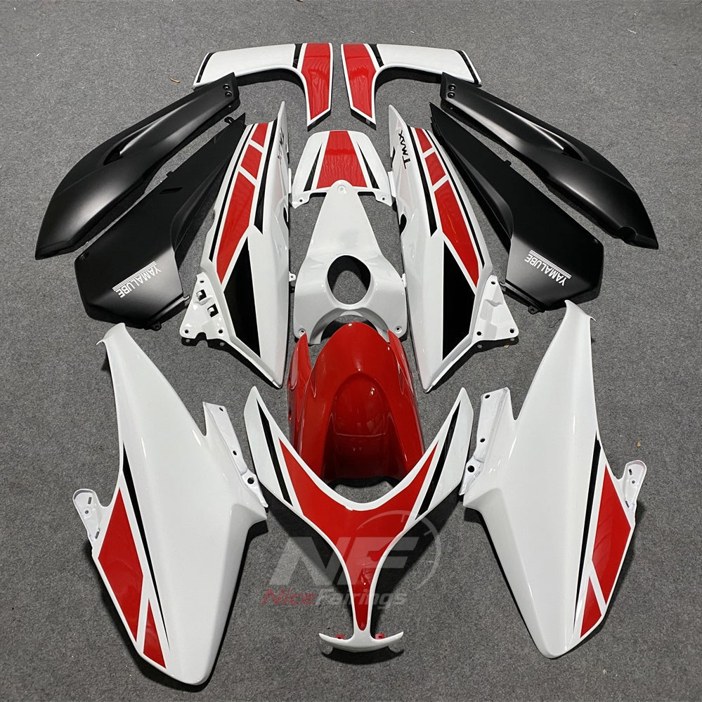 Motorcycle Fairing Kit Fits 2008-2011 YAMAHA TMAX500 (TMAX-500) - Aftermarket ABS Panels - Mint Green White Black | NiceFairings - paint design NO.4 option image
