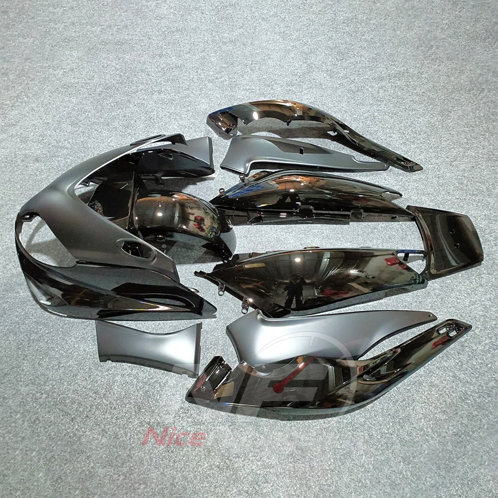 Fairing Kit Fits 2001-2007 YAMAHA TMAX500 - ABS Plastic Bodywork - Silver Black | NiceFairings - front angle image