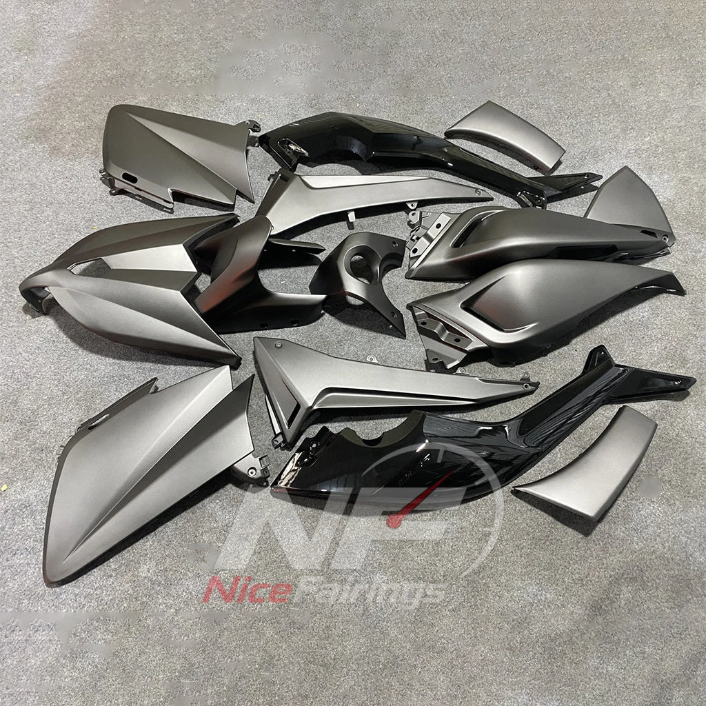 Complete ABS Body Panels Kit Fits YAMAHA TMAX530 SJ09 2012-2014 - Silver Black | NiceFairings - side angle image