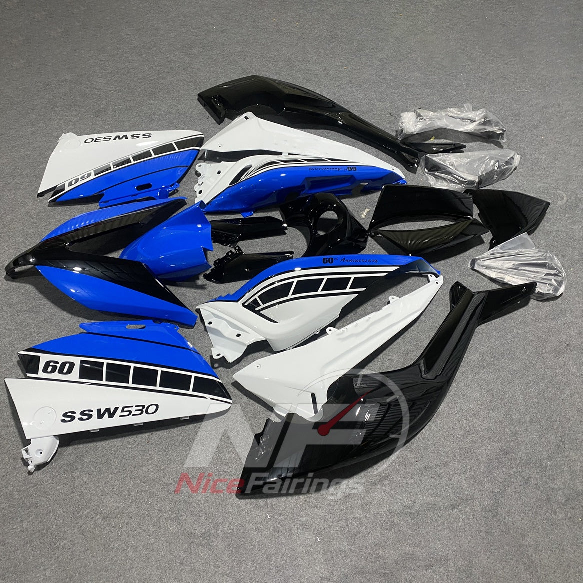 Aftermarket Sportbike Fairing Set Fits YAMAHA TMAX530 2015-2016 | NiceFairings - front angle image