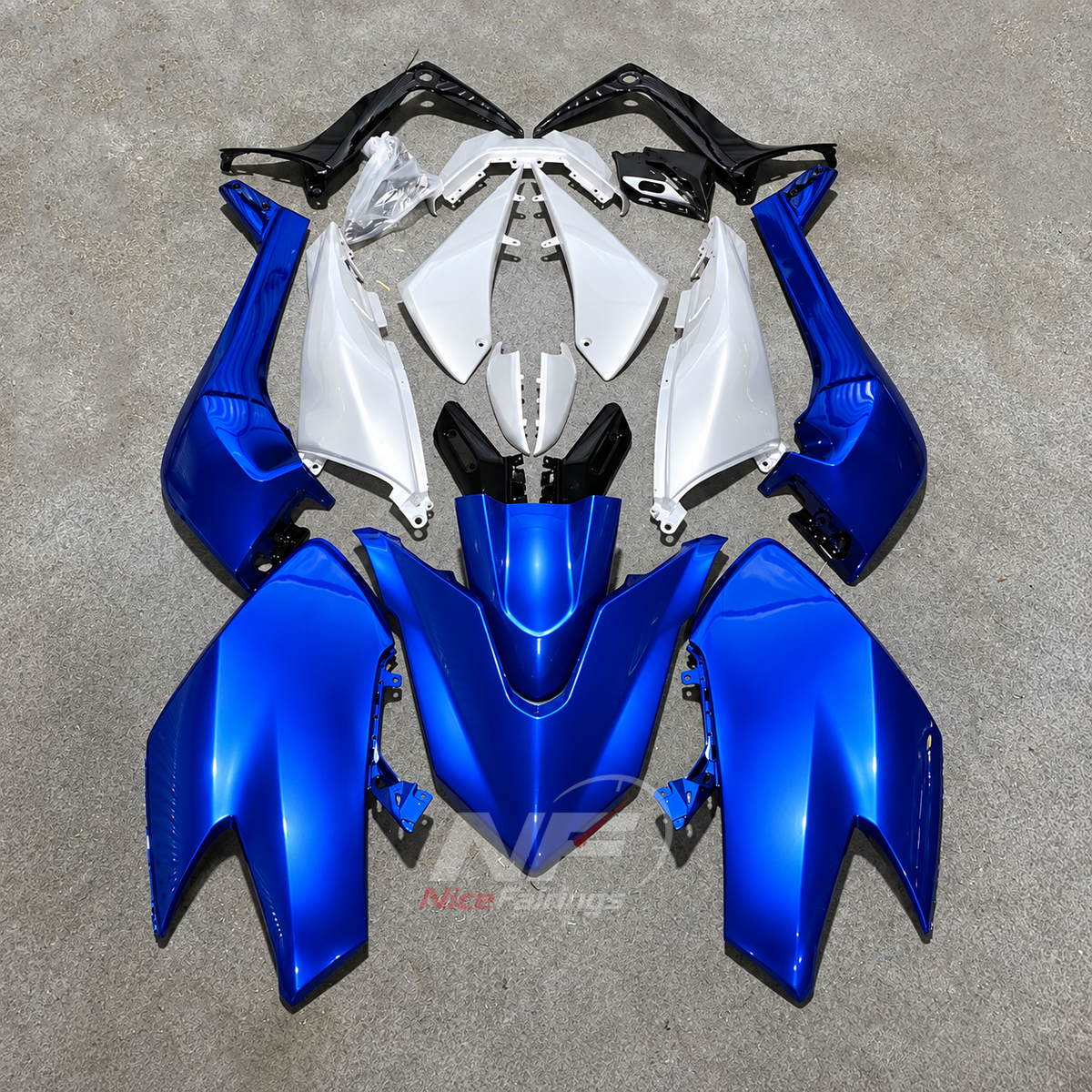 Replacement Cyan ABS Motorcycle Fairings Compatible with YAMAHA TMAX530 SJ14 2017-2019 | NiceFairings - paint design NO.2 option image