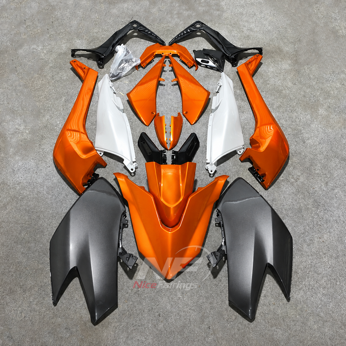 White ABS Body Panel Kit Fits 2017-2019 YAMAHA TMAX530 SJ14 | NiceFairings - paint design NO.6 option image