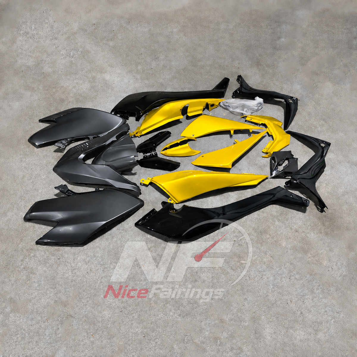 Aftermarket Yellow ABS Plastic Fairing Kit Fits YAMAHA TMAX530 SJ14 2017-2019 | NiceFairings - front angle image