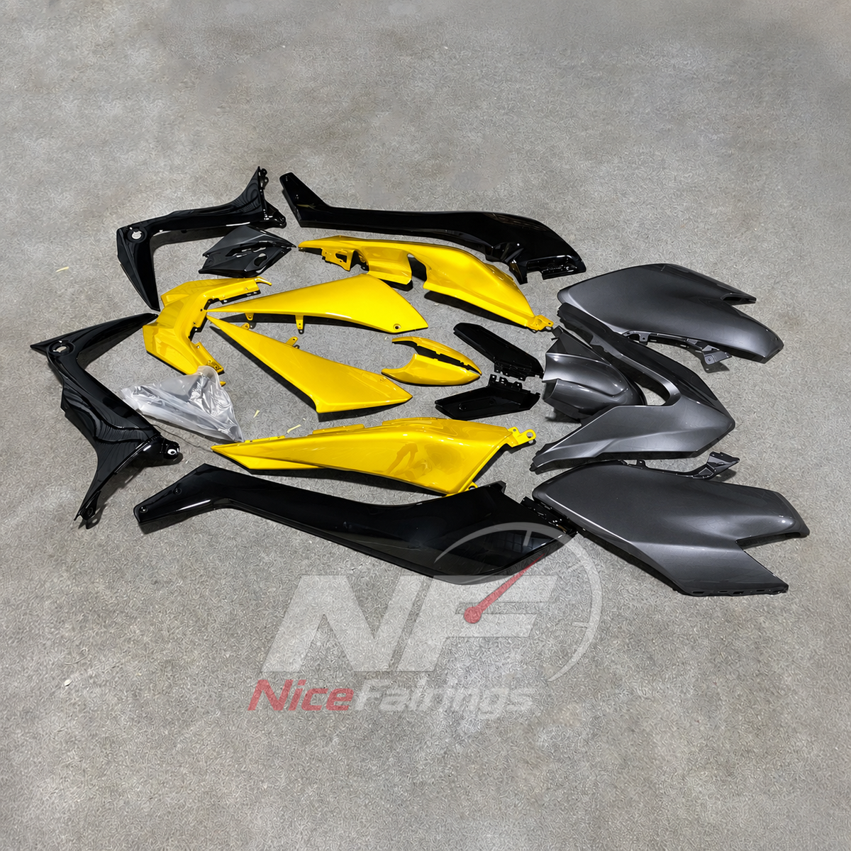 Aftermarket Yellow ABS Plastic Fairing Kit Fits YAMAHA TMAX530 SJ14 2017-2019 | NiceFairings - side angle image