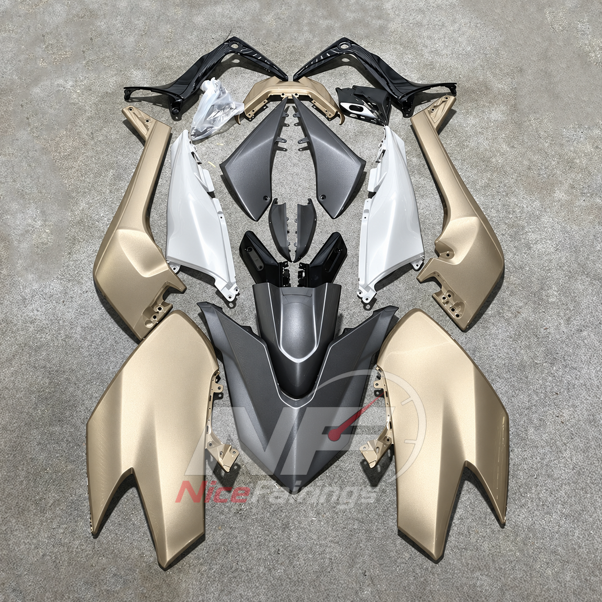 Premium Orange Injection-Molded Fairings Compatible with YAMAHA TMAX530 SJ14 2017-2019 | NiceFairings - paint design NO.6 option image