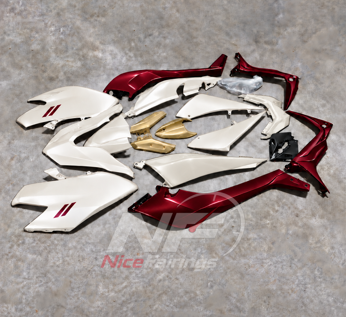 Custom-Painted White ABS Fairing Panel Kit Fits YAMAHA TMAX530 SJ14 2017-2019 | NiceFairings - side angle image