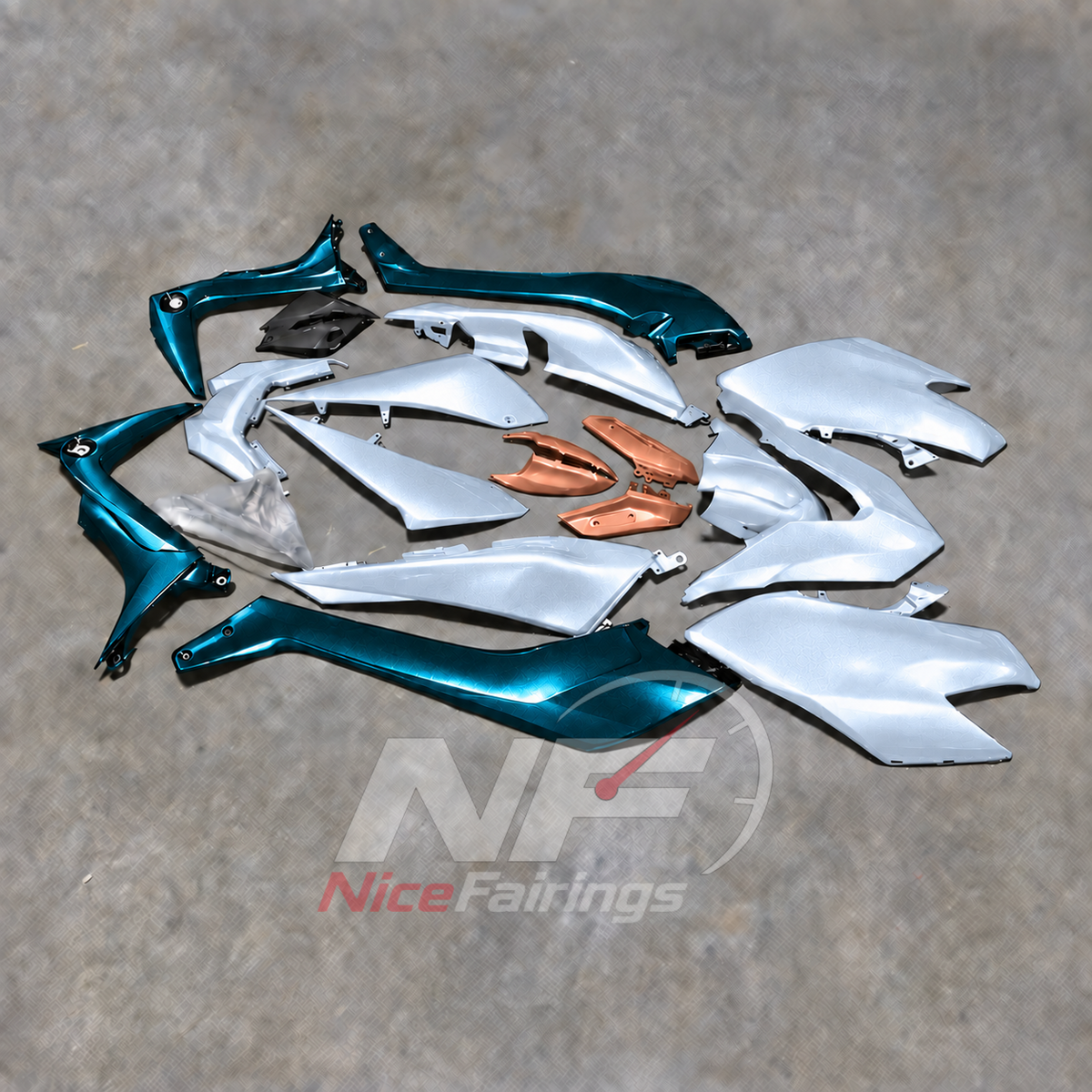 Replacement Sportbike Fairing Set Fits YAMAHA TMAX530 SJ14 2017-2019 | NiceFairings - side angle image