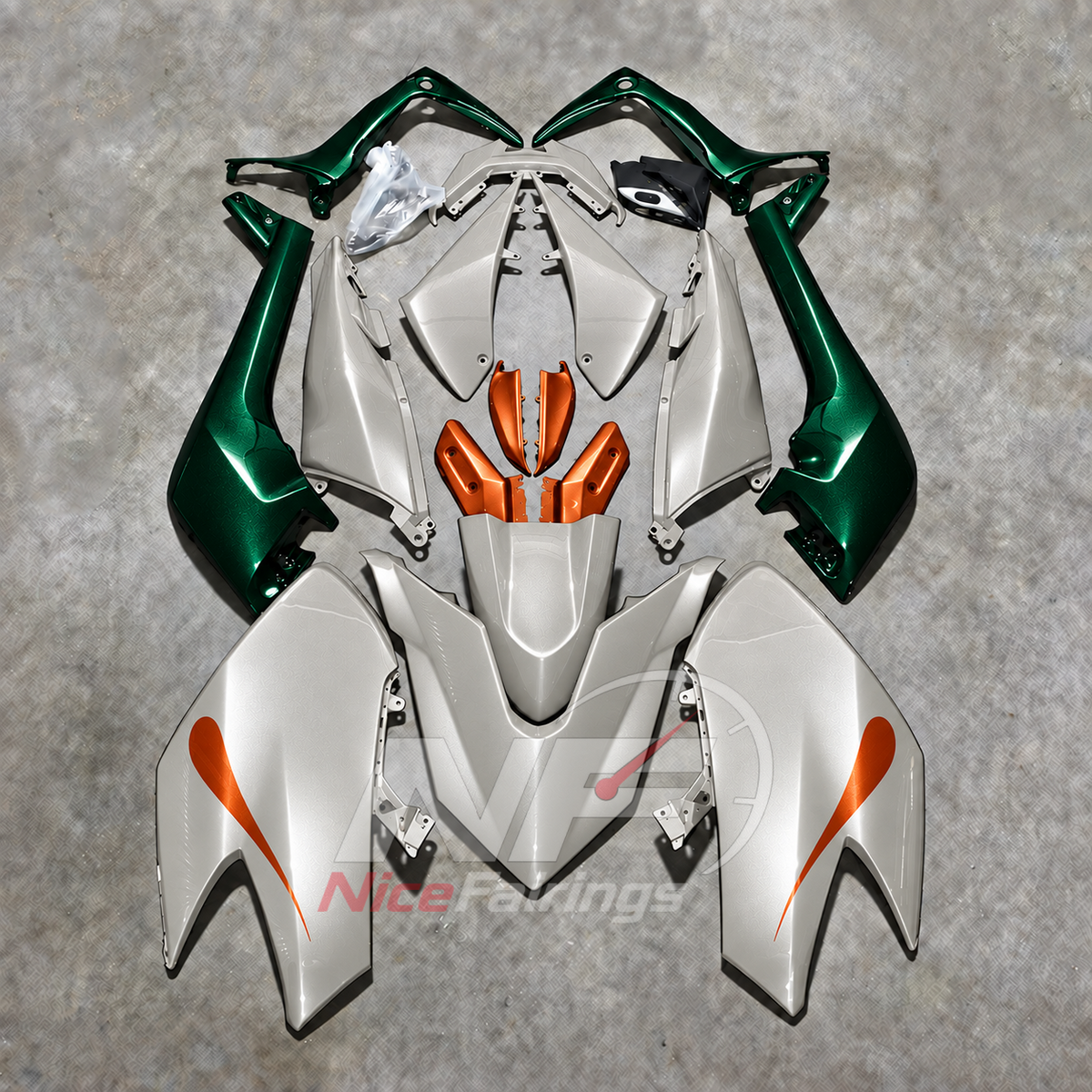 Replacement Green ABS Injection Fairing Kit Fits 2017-2019 YAMAHA TMAX530 SJ14 | NiceFairings - paint design NO.9 option image