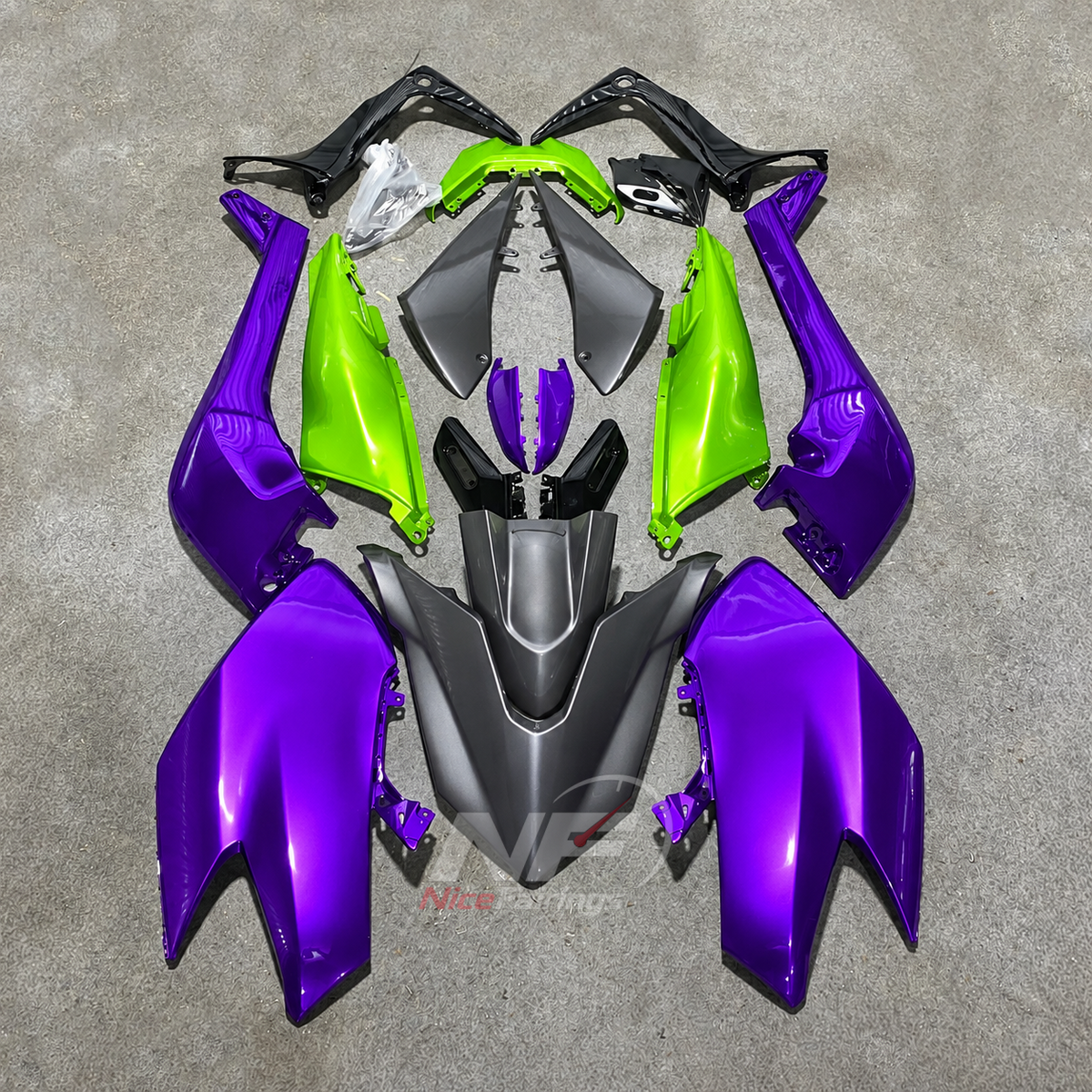 Purple Injection-Molded Bodywork Set Fits 2017-2019 YAMAHA TMAX530 SJ14 | NiceFairings - paint design NO.8 option image