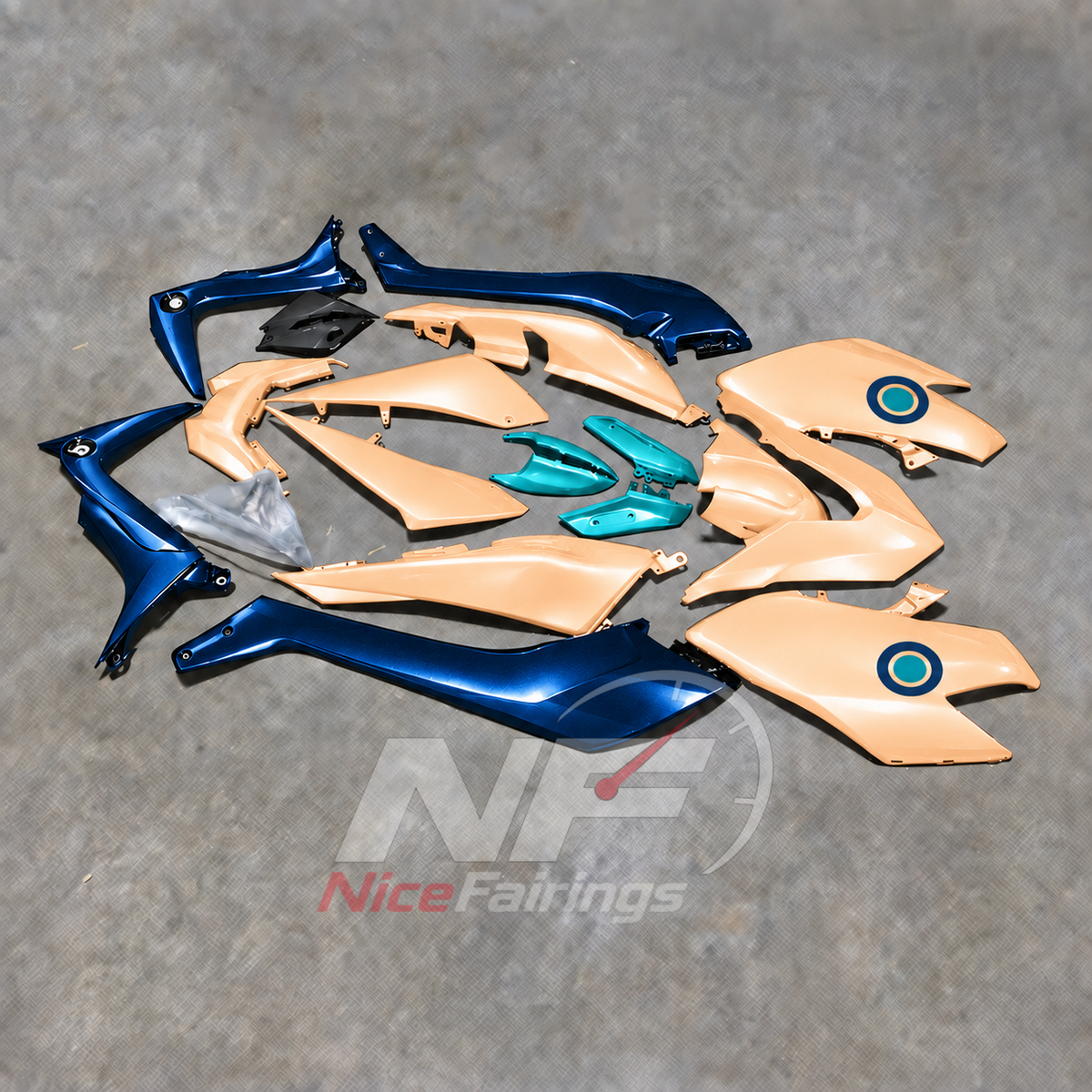 Aftermarket Motorcycle Fairing Kit Fits YAMAHA TMAX530 SJ14 2017-2019 | NiceFairings - front angle image
