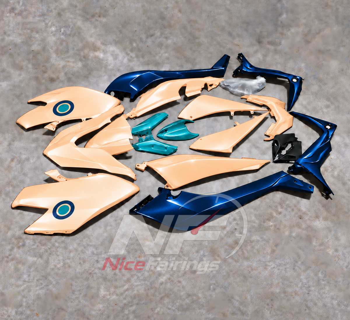 Aftermarket Motorcycle Fairing Kit Fits YAMAHA TMAX530 SJ14 2017-2019 | NiceFairings - side angle image