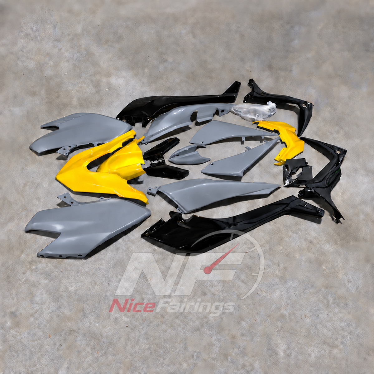 Replacement ABS Plastic Fairing Set Fits 2017-2019 YAMAHA TMAX530 SJ14 | NiceFairings - side angle image