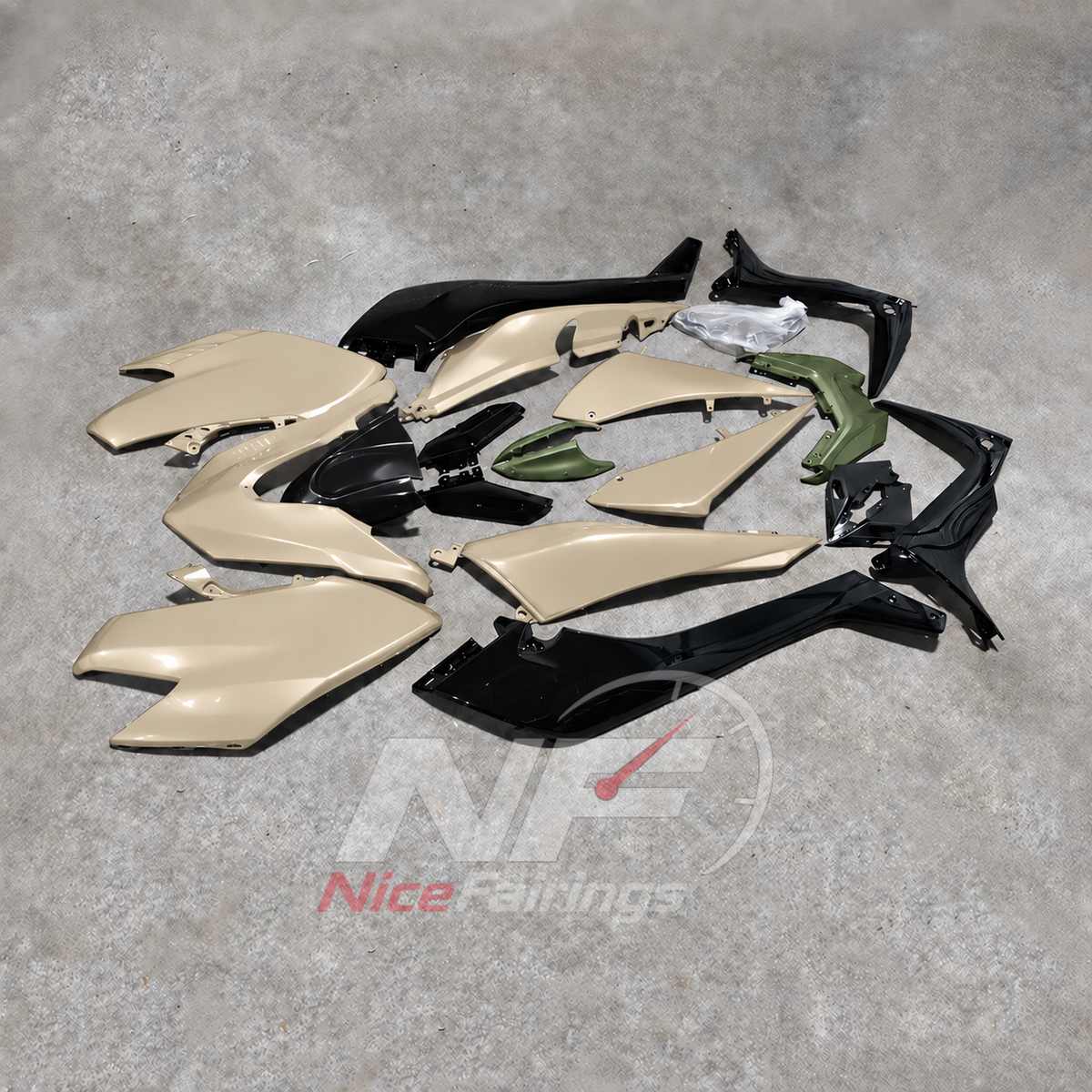 Painted Gold Cowling Panel Set Fits YAMAHA TMAX530 SJ14 2017-2019 | NiceFairings - front angle image