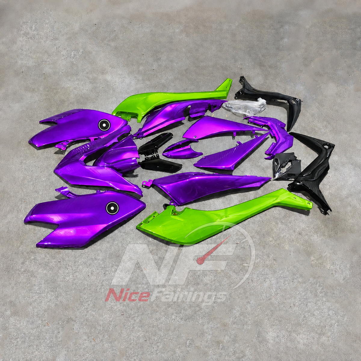 Replacement Purple ABS Plastic Fairing Kit Fits YAMAHA TMAX530 SJ14 2017-2019 | NiceFairings - side angle image