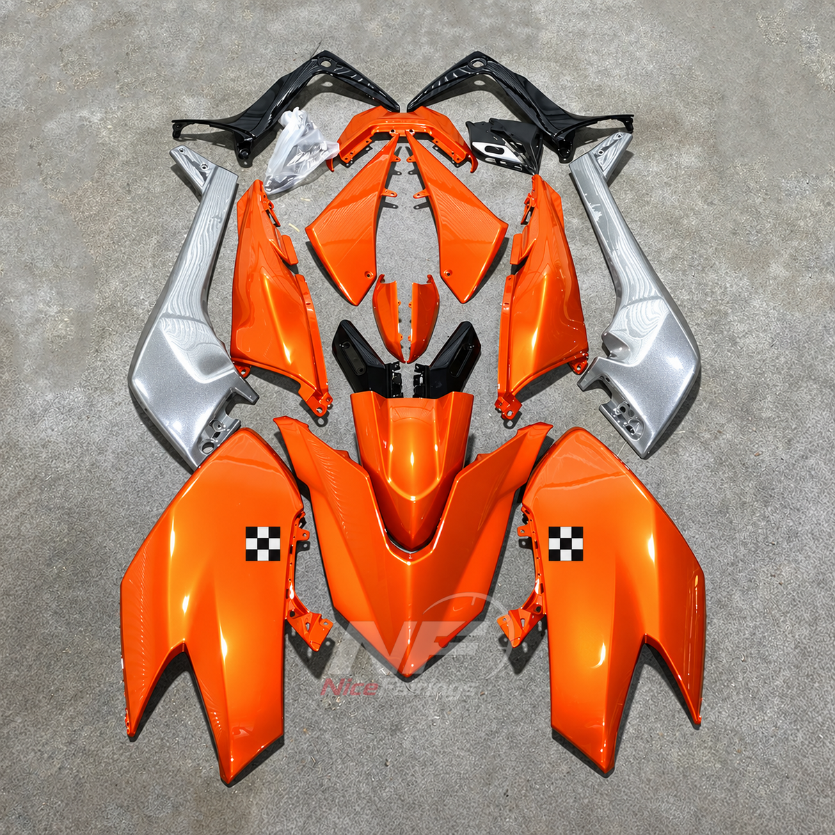 ABS Cowling Panels Compatible with 2017-2019 YAMAHA TMAX530 SJ14 | NiceFairings - paint design NO.3 option image