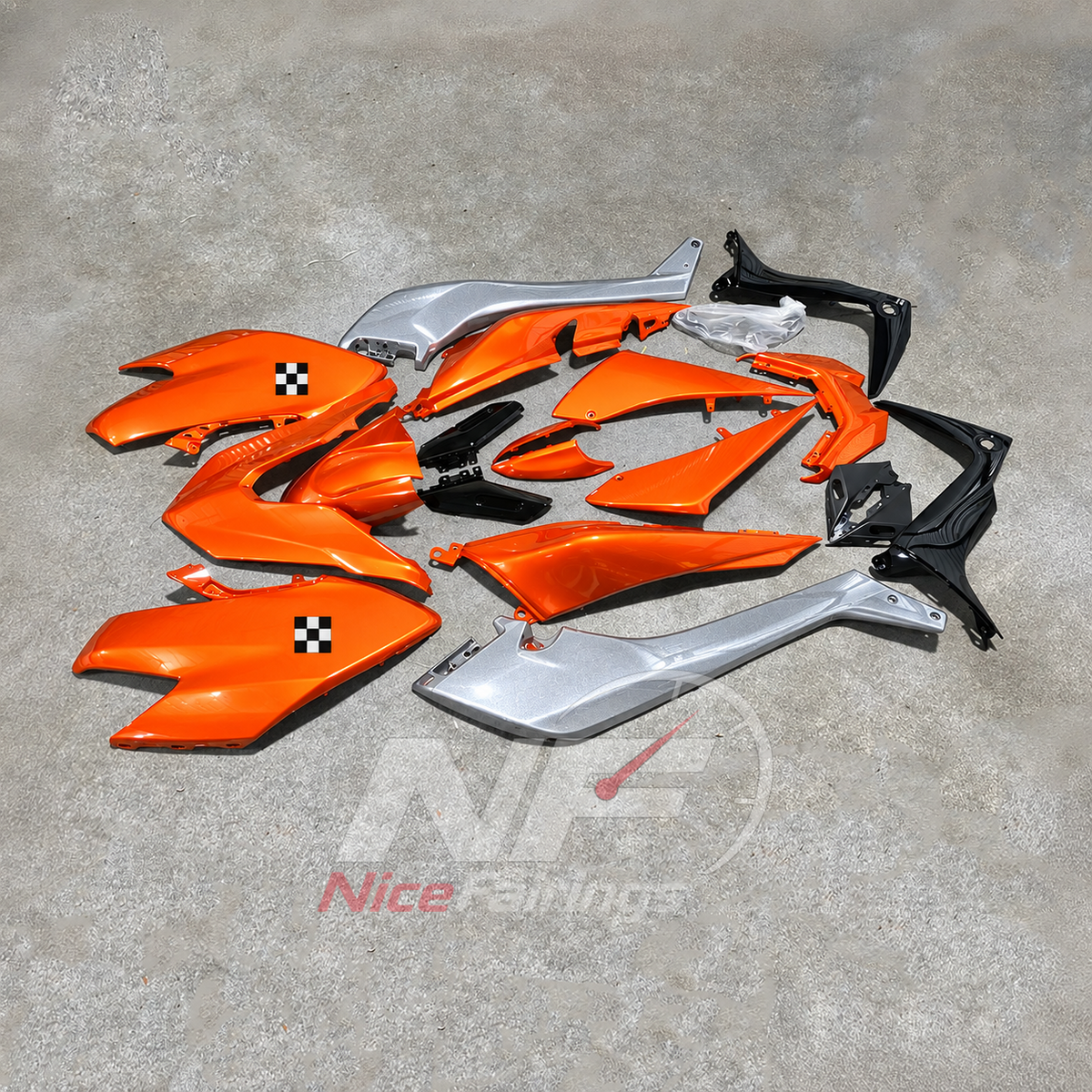Painted Orange ABS Injection Fairing Kit Fits 2017-2019 YAMAHA TMAX530 SJ14 | NiceFairings - side angle image