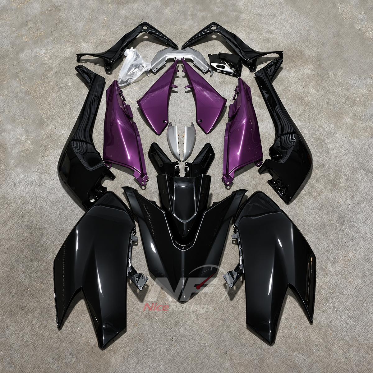 Replacement Orange Motorcycle Fairing Kit Fits YAMAHA TMAX530 SJ14 2017-2019 | NiceFairings - paint design NO.5 option image