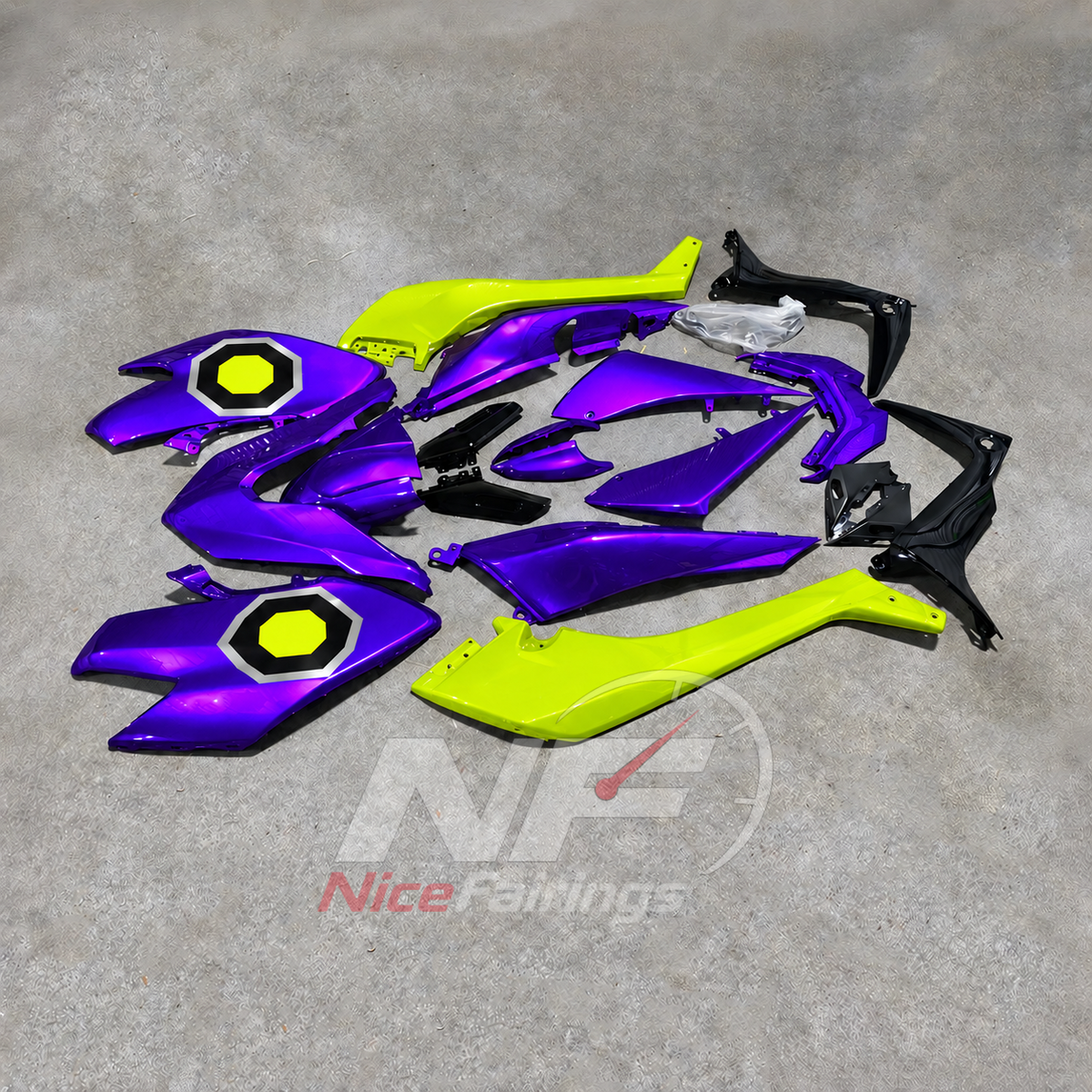 Race-Grade Purple Cowling Panel Set Fits YAMAHA TMAX530 SJ14 2017-2019 | NiceFairings - side angle image