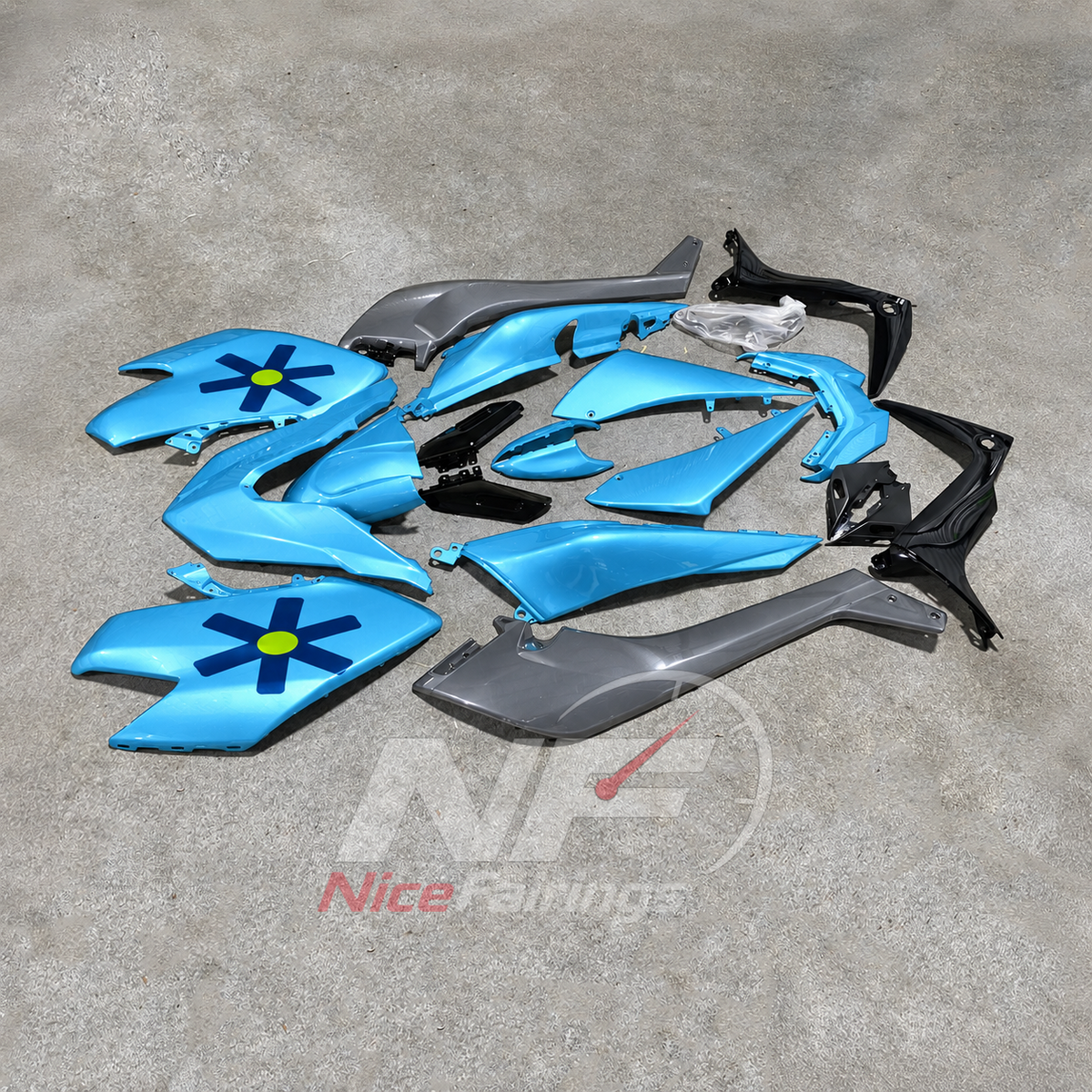 Blue Sportbike Bodywork Set Fits 2017-2019 YAMAHA TMAX530 SJ14 | NiceFairings - front angle image