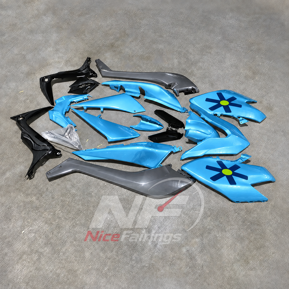 Blue Sportbike Bodywork Set Fits 2017-2019 YAMAHA TMAX530 SJ14 | NiceFairings - side angle image
