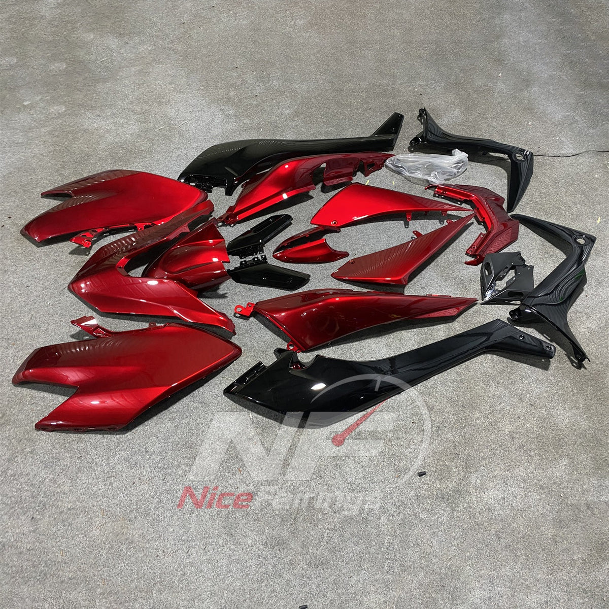 Premium Red ABS Plastic Bodywork Kit Fits YAMAHA TMAX530 SJ14 2017-2019 | NiceFairings - side angle image